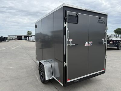 New 2026 Formula Traverse Charcoal 6'x10' 3k Flat Top V-Nose Enclosed Cargo Trailer