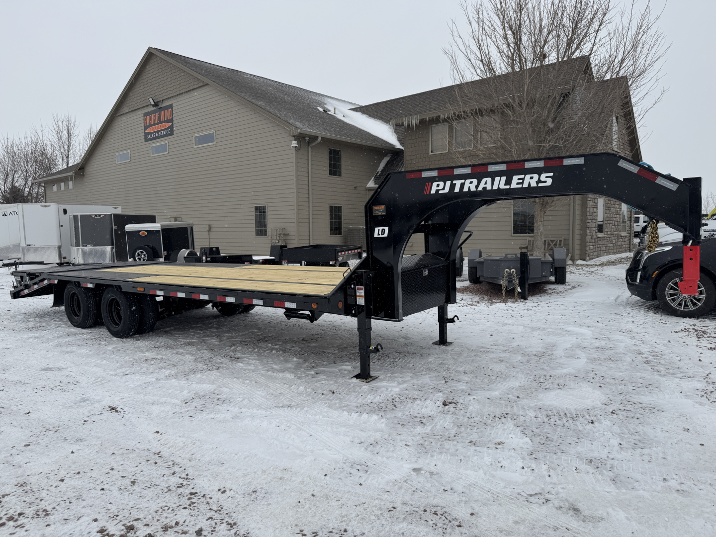 New 2026 PJ Trailers LD25GN Flatbed Trailer