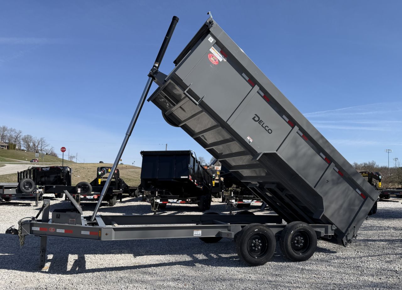 New 2026 Delco Trailers D5 83"X 16' (4FT SIDES) 16K TELESCOPIC Dump Trailer