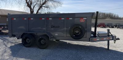 New 2026 Delco Trailers D5 83"X 16' (4FT SIDES) 16K TELESCOPIC Dump Trailer