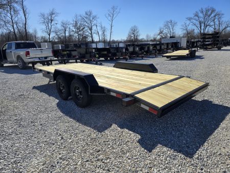 New 2026 MEB 83x20 TA, 2' dovetail, 5.2k axles, with 5' slide in ramps Car Hauler