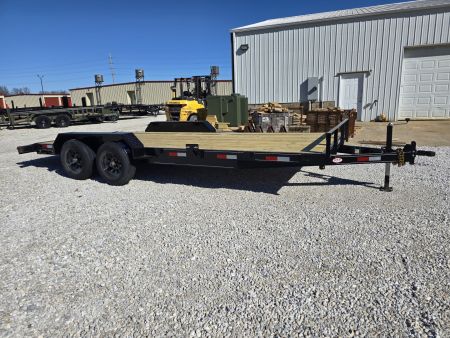 New 2026 MEB 83x20 TA, 2' dovetail, 5.2k axles, with 5' slide in ramps Car Hauler