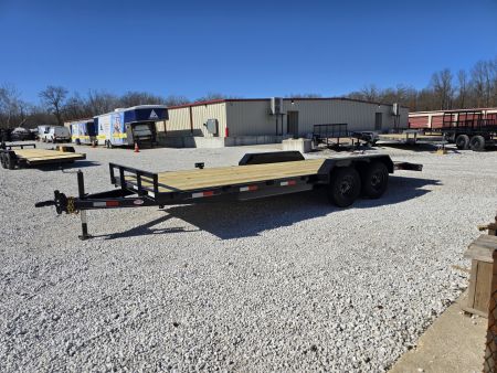 New 2026 MEB 83x20 TA, 2' dovetail, 5.2k axles, with 5' slide in ramps Car Hauler