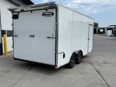 New 2026 Formula Traverse White 8.5'x16' 7k Flat Top V-Nose Enclosed Car Hauler Cargo Trailer