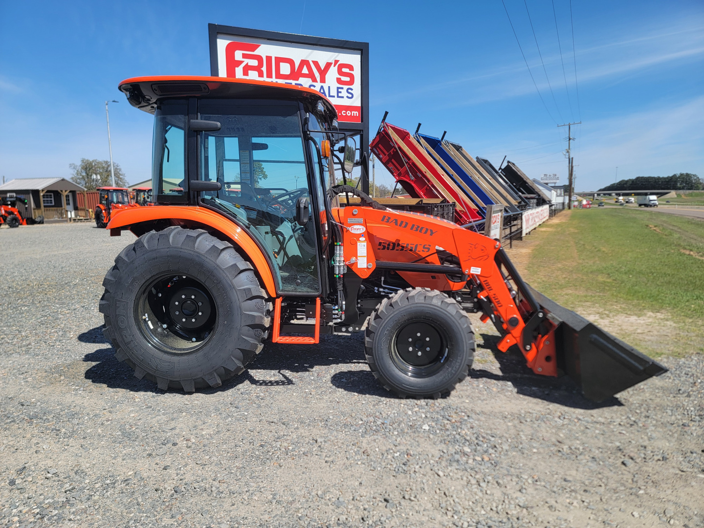 New 2026 Bad Boy 5055CS Tractor Shuttle Shift/ 6' HD Cutter / Trailer Package