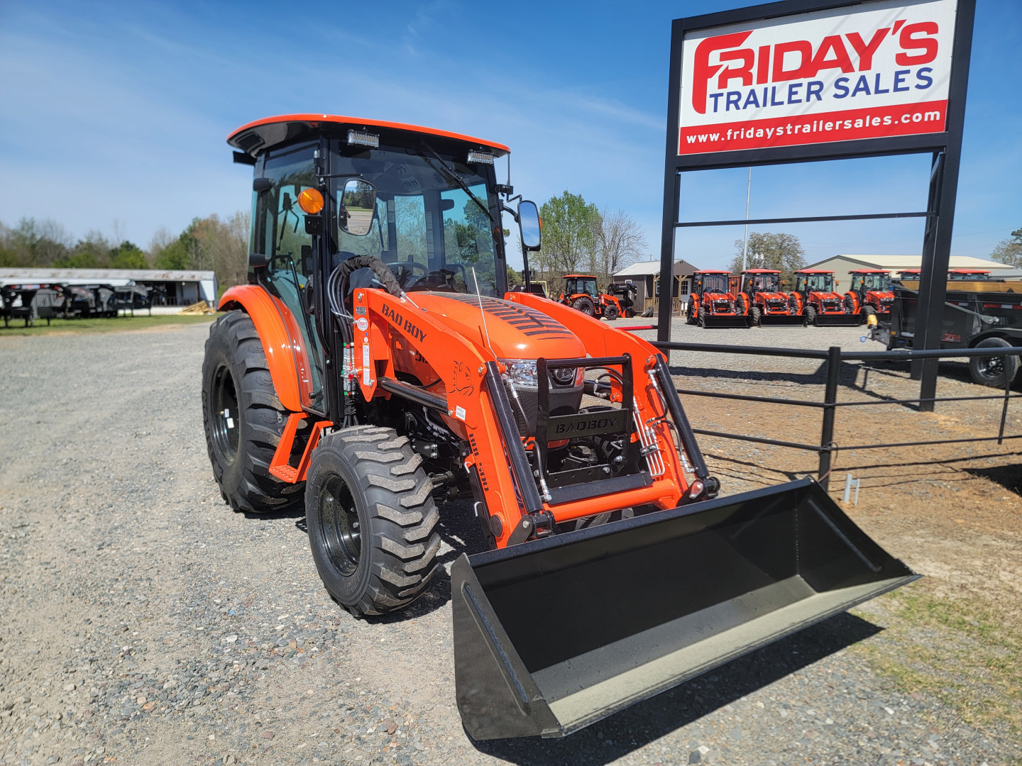 New 2026 Bad Boy 5055CS Tractor Shuttle Shift/ 6' HD Cutter / Trailer Package