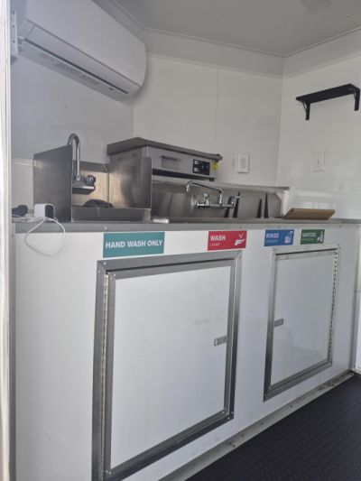 Used 2024 All World Trailers 7 x 16 Tandem Axle Food Truck with AC & Fire Supression