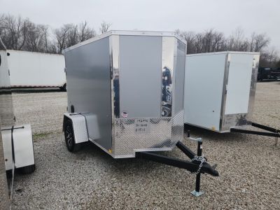 New 2026 Impact Trailers 5 x 8 3K Quake Rear Swing Door Flat Top V-Nose Trailer
