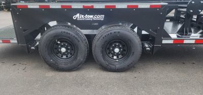 New 6'3 x 16 Air Tow PRO 16 Drop Deck Flatbed 15.5k***BLACK