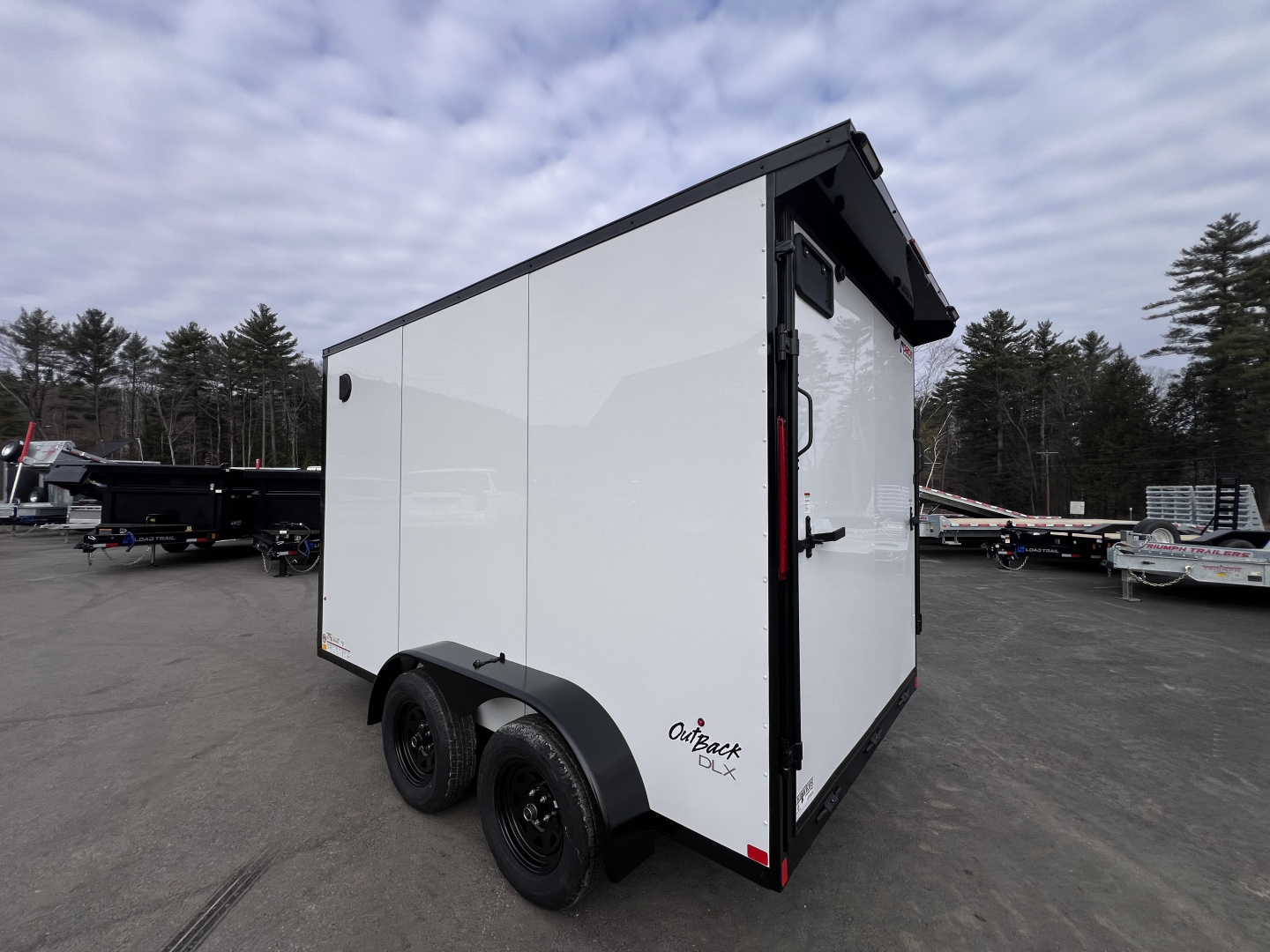 New 2026 Pace American 7x12 + 2ft V nose/ Rear Spoiler/ Polycore / Blackout - 7000GVW