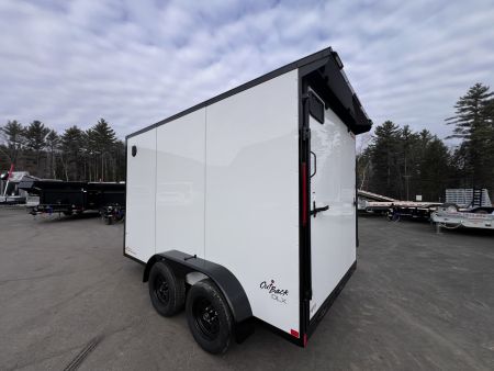 New 2026 Pace American 7x12 + 2ft V nose/ Rear Spoiler/ Polycore / Blackout - 7000GVW