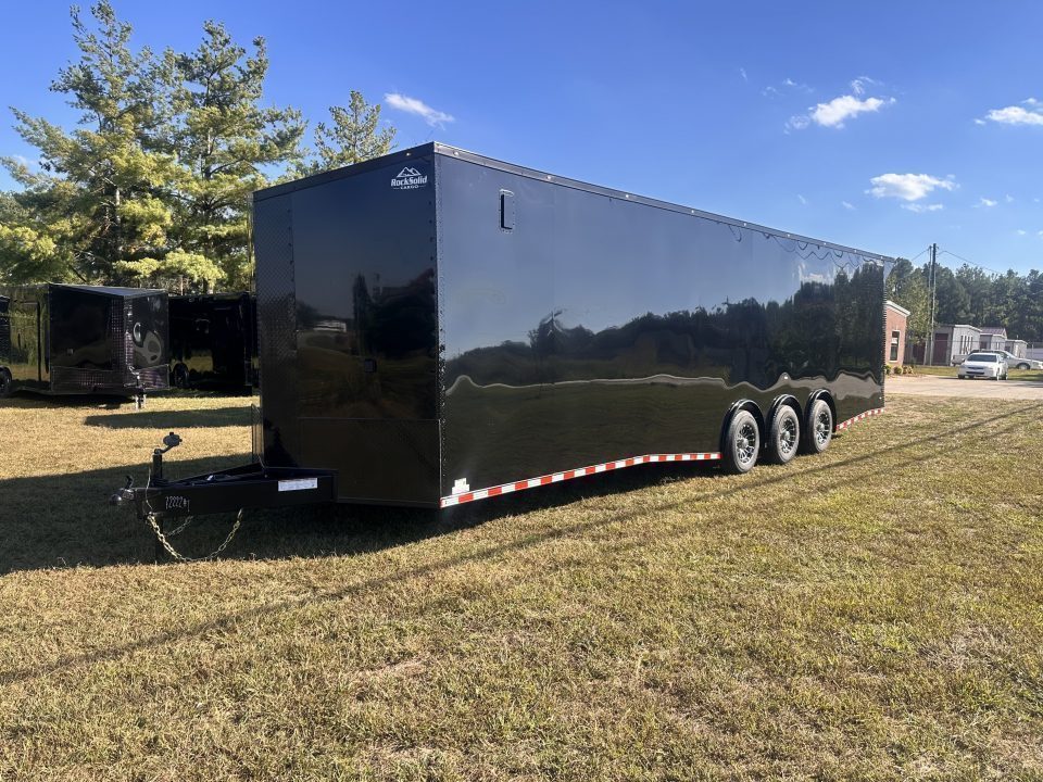 New 2026 Rock Solid Cargo 8.5x32 7'6" Interior- Race Trailer-Finished Interior-Triple 7000 Triple Torsion Axle - Pit Lights