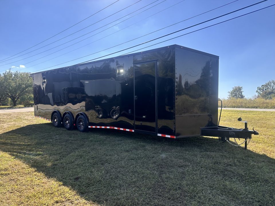 New 2026 Rock Solid Cargo 8.5x32 7'6" Interior- Race Trailer-Finished Interior-Triple 7000 Triple Torsion Axle - Pit Lights