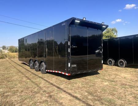 New 2026 Rock Solid Cargo 8.5x32 7'6" Interior- Race Trailer-Finished Interior-Triple 7000 Triple Torsion Axle - Pit Lights