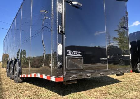 New 2026 Rock Solid Cargo 8.5x32 7'6" Interior- Race Trailer-Finished Interior-Triple 7000 Triple Torsion Axle - Pit Lights