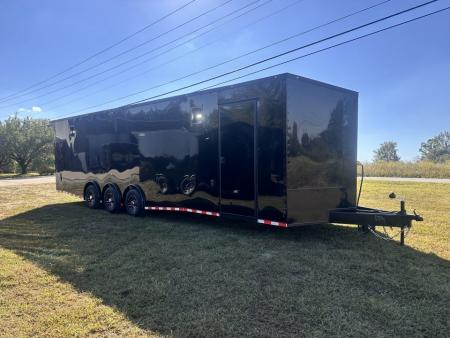 New 2026 Rock Solid Cargo 8.5x32 7'6" Interior- Race Trailer-Finished Interior-Triple 7000 Triple Torsion Axle - Pit Lights