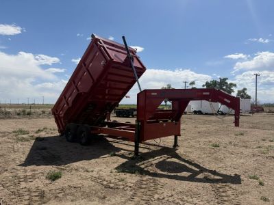 New 2026 Load Trail 7-14-4H Telescopic Gooseneck Dump W/ Hydraulic Jacks 7K Axles