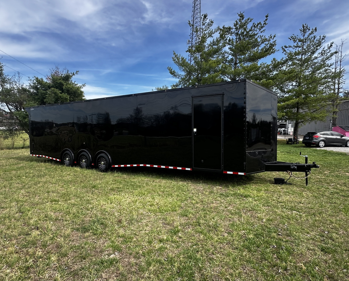 New 2026 Rock Solid Cargo 8.5x36 Car Hauler- 7000LB Spread Torsion- HD Ramp- 10" Bogey Wheels - 2 - Escape Doors Car Hauler