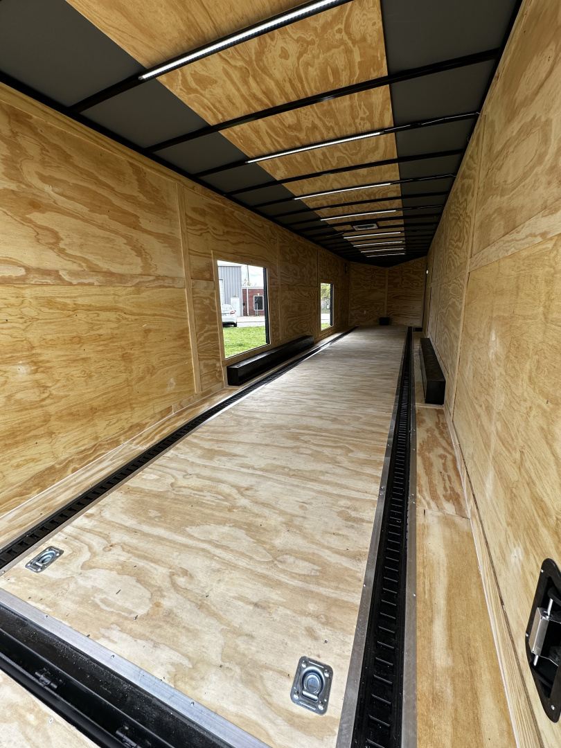 New 2026 Rock Solid Cargo 8.5x36 Car Hauler- 7000LB Spread Torsion- HD Ramp- 10" Bogey Wheels - 2 - Escape Doors Car Hauler