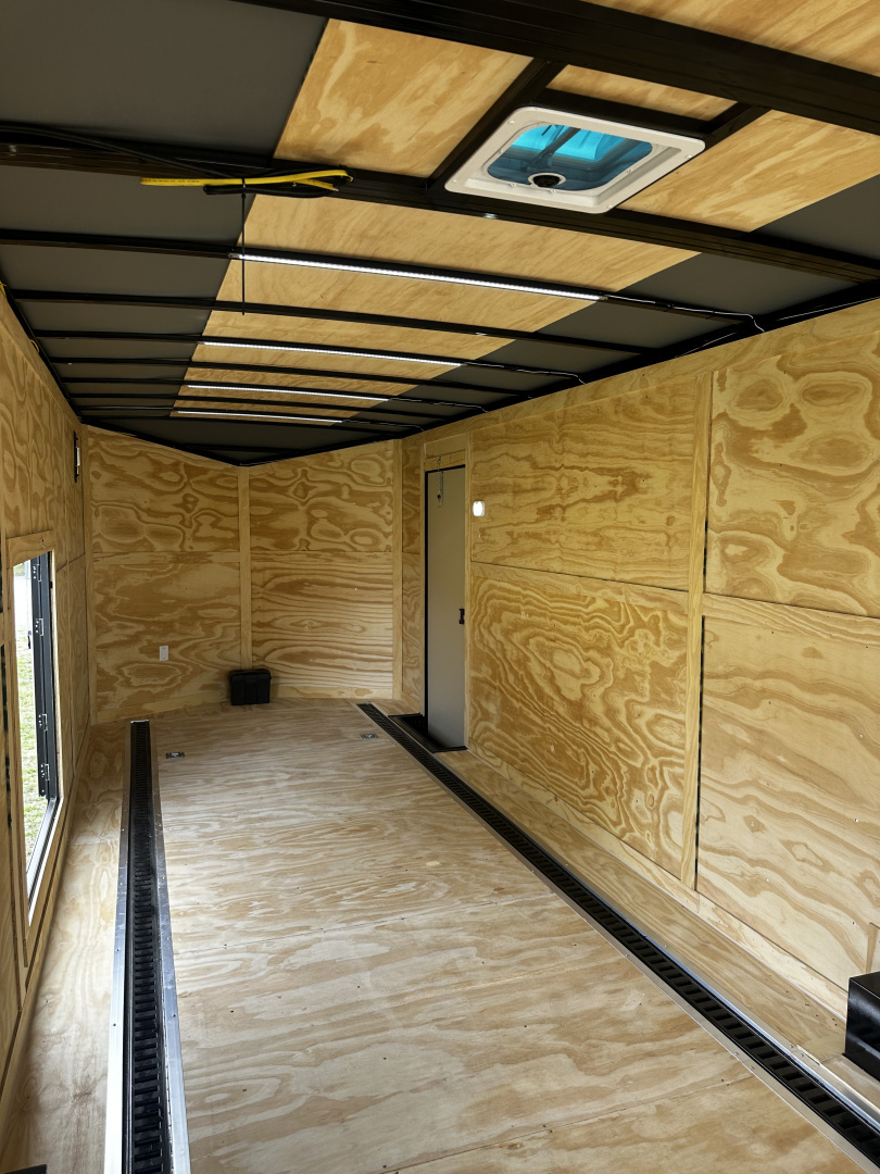 New 2026 Rock Solid Cargo 8.5x36 Car Hauler- 7000LB Spread Torsion- HD Ramp- 10" Bogey Wheels - 2 - Escape Doors Car Hauler