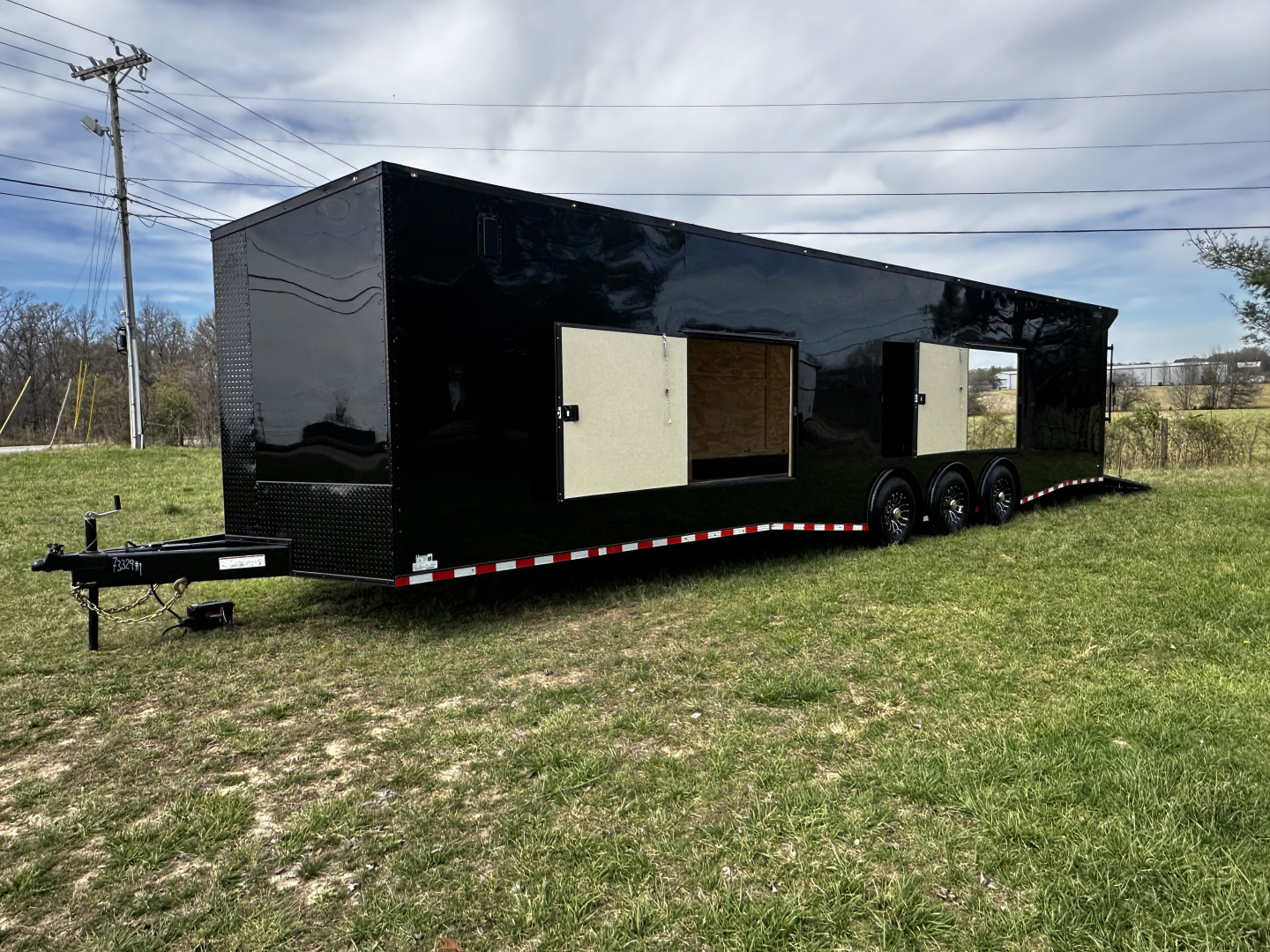 New 2026 Rock Solid Cargo 8.5x36 Car Hauler- 7000LB Spread Torsion- HD Ramp- 10" Bogey Wheels - 2 - Escape Doors Car Hauler