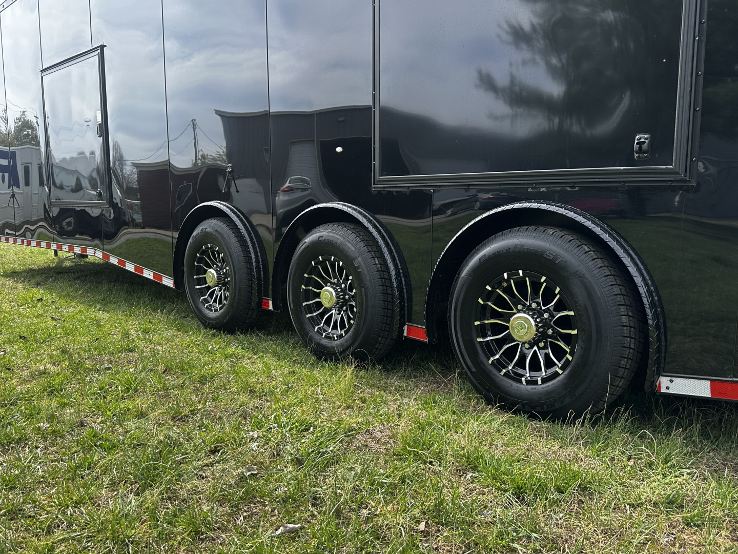 New 2026 Rock Solid Cargo 8.5x36 Car Hauler- 7000LB Spread Torsion- HD Ramp- 10" Bogey Wheels - 2 - Escape Doors Car Hauler