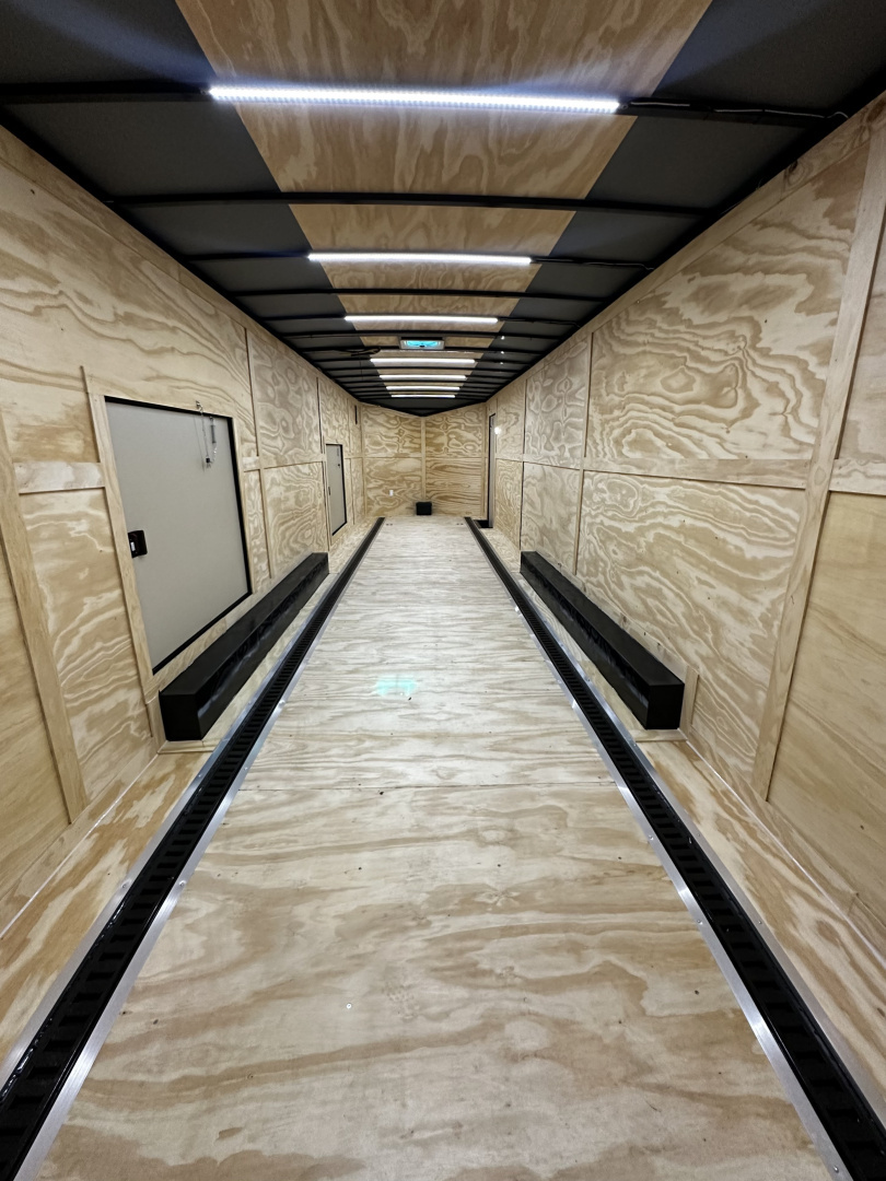 New 2026 Rock Solid Cargo 8.5x36 Car Hauler- 7000LB Spread Torsion- HD Ramp- 10" Bogey Wheels - 2 - Escape Doors Car Hauler