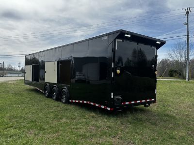 New 2026 Rock Solid Cargo 8.5x36 Car Hauler- 7000LB Spread Torsion- HD Ramp- 10" Bogey Wheels - 2 - Escape Doors Car Hauler