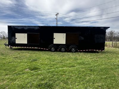 New 2026 Rock Solid Cargo 8.5x36 Car Hauler- 7000LB Spread Torsion- HD Ramp- 10" Bogey Wheels - 2 - Escape Doors Car Hauler