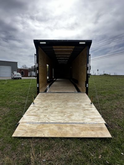 New 2026 Rock Solid Cargo 8.5x36 Car Hauler- 7000LB Spread Torsion- HD Ramp- 10" Bogey Wheels - 2 - Escape Doors Car Hauler