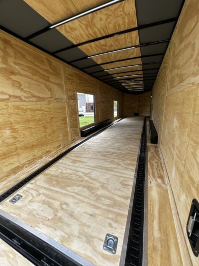 New 2026 Rock Solid Cargo 8.5x36 Car Hauler- 7000LB Spread Torsion- HD Ramp- 10" Bogey Wheels - 2 - Escape Doors Car Hauler