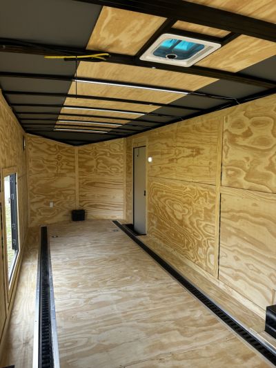 New 2026 Rock Solid Cargo 8.5x36 Car Hauler- 7000LB Spread Torsion- HD Ramp- 10" Bogey Wheels - 2 - Escape Doors Car Hauler