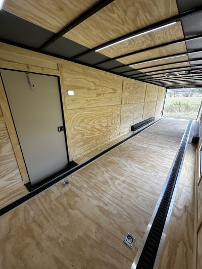 New 2026 Rock Solid Cargo 8.5x36 Car Hauler- 7000LB Spread Torsion- HD Ramp- 10" Bogey Wheels - 2 - Escape Doors Car Hauler