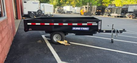 New 4.5 x 8 Sure-Trac Single Ram Utility Dump Trailer 3k