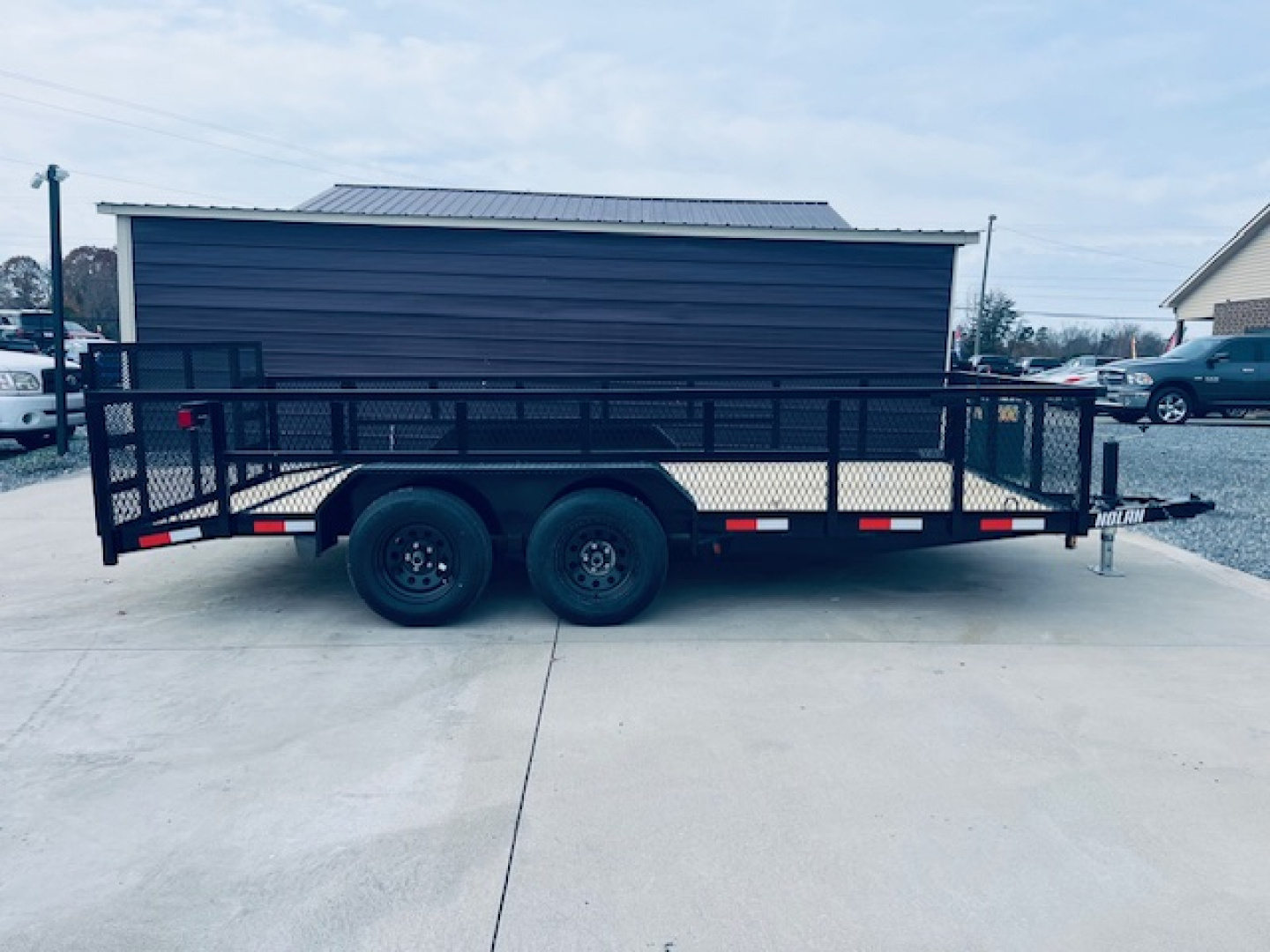 New 2026 Nolan 7X16 Landscape Utility Trailer w/2ft Mesh 7K