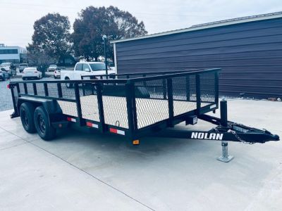 New 2026 Nolan 7X16 Landscape Utility Trailer w/2ft Mesh 7K