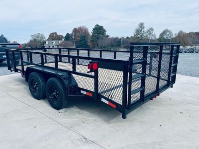 New 2026 Nolan 7X16 Landscape Utility Trailer w/2ft Mesh 7K