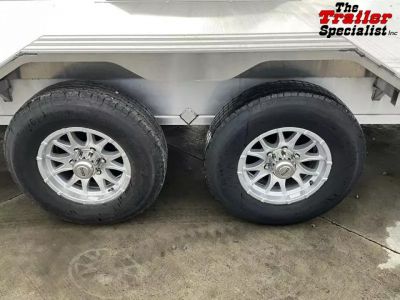 New 2026 Aluma WB28H-TA-EL-DOF-R-RR 8FT X 28FT 9990 GVW Equipment Trailer