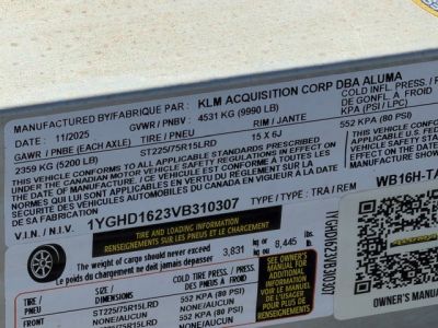 New 2027 Aluma WB16H-TA-EL-DOF-R-RR 8FT X 16FT 9990 GVW Utility Trailer