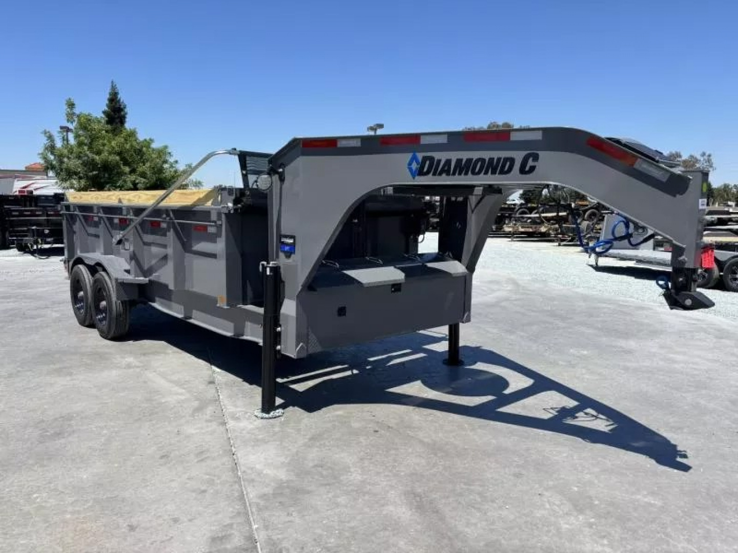 New 2025 Diamond C Trailers LPT210L16X82GN P3 7FT X 16FT 23K GVW Dump Trailer Gooseneck