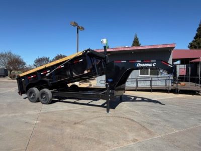 New 2026 Diamond C Trailers LPT20716X82GN P3 7FT X 16FT 15.5K GVW Gooseneck Dump Trailer