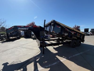 New 2026 Diamond C Trailers LPT20716X82GN P3 7FT X 16FT 15.5K GVW Gooseneck Dump Trailer