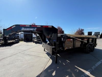 New 2026 Diamond C Trailers LPT20716X82GN P3 7FT X 16FT 15.5K GVW Gooseneck Dump Trailer