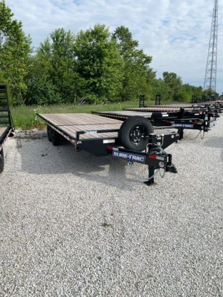 New 2026 Sure-Trac 8.5 x 24 15K SD Deckover Flatbed
