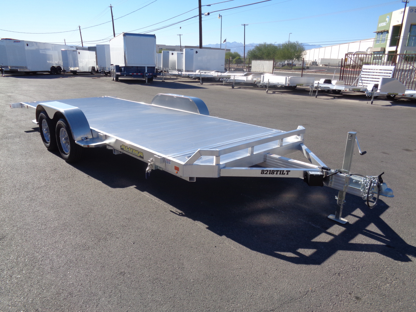 New 2027 Aluma * 8218 Tilt * 18Ft Aluminum Tilt 7k Car Hauler