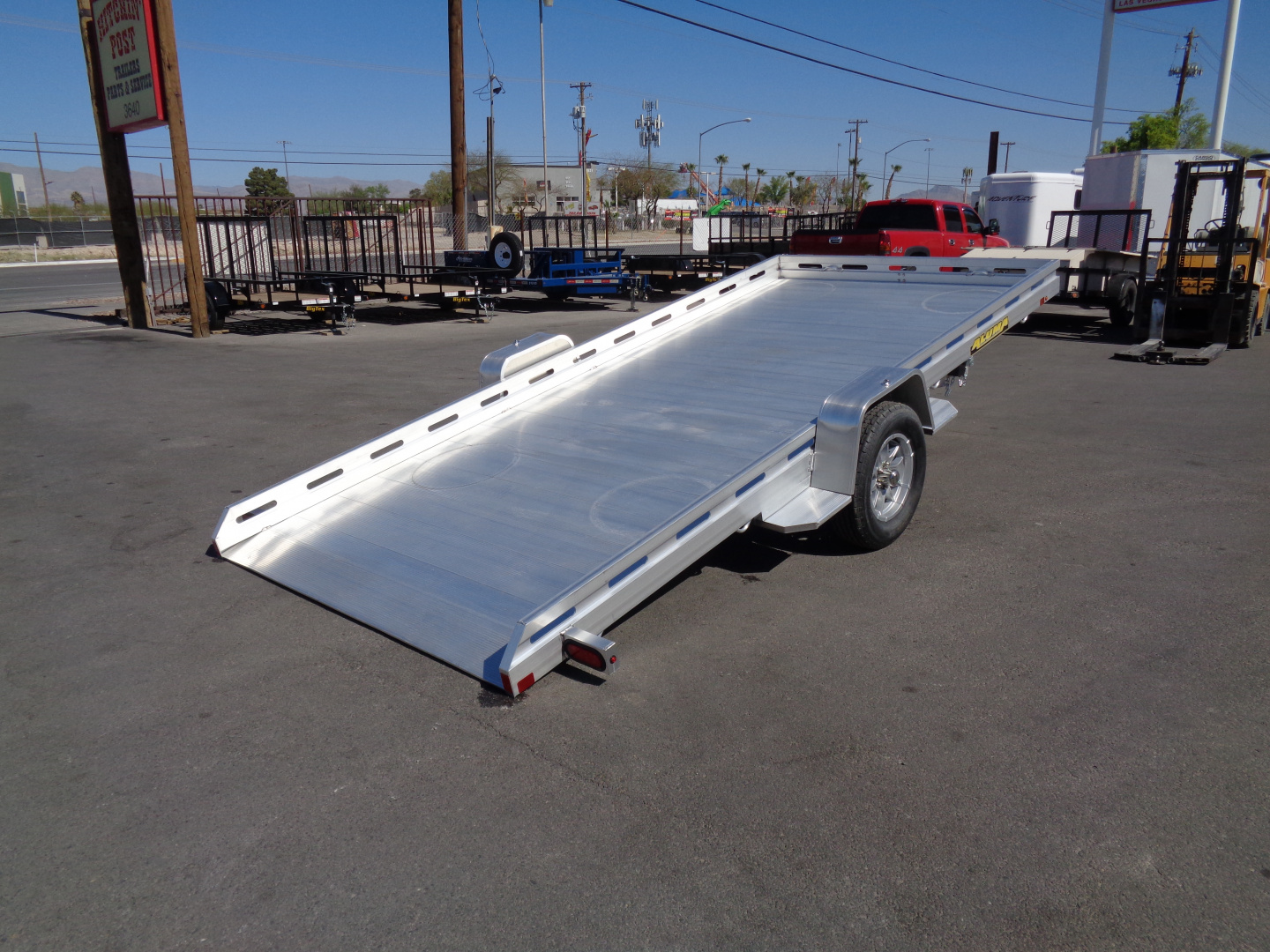 New 2027 Aluma * 8015S TILT * 15Ft Single Axle Tilt Aluminum ATV Trailer