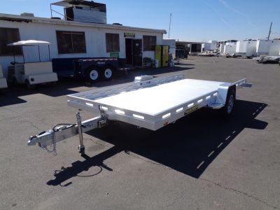 New 2027 Aluma * 8015S TILT * 15Ft Single Axle Tilt Aluminum ATV Trailer