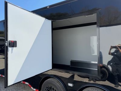 New Outlaw Light Race 8.5x30 12K Black Black-Out W/ Awning & Escape Door- RS Cab.
