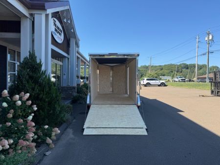 New Pace American 7' x 14' + V-Nose Enclosed Cargo Trailer with Ramp Door 7K