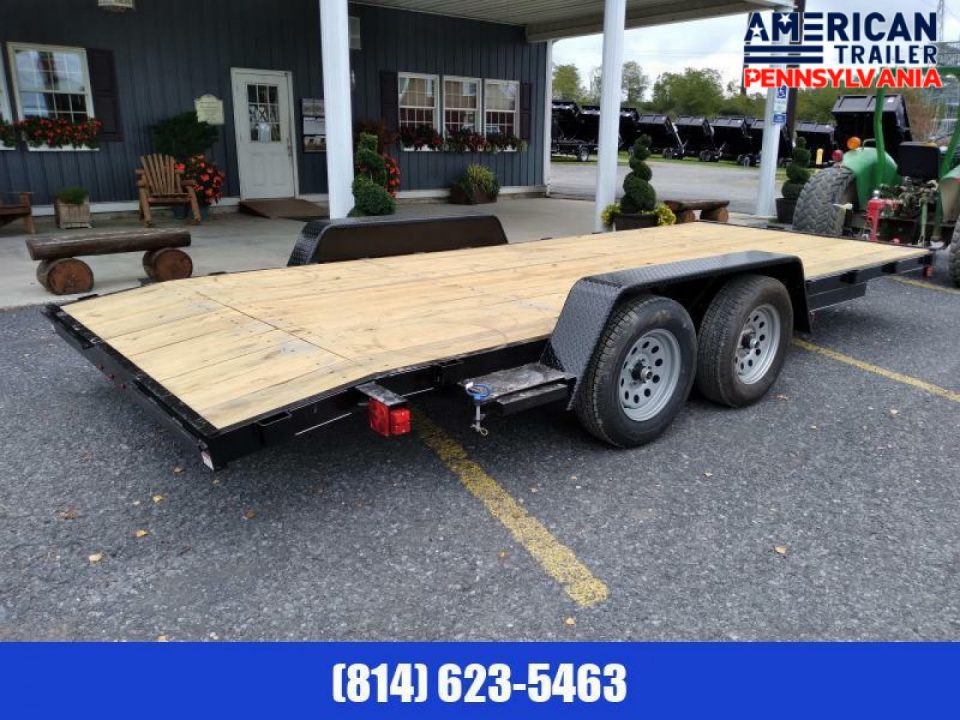 New Quality Trailers / Economy Wood Deck Car Hauler / 16' / 7K GVWR